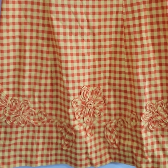 Sue Wong 90s Y2K Clueless Mini Dress Cropped Jacket Set Orange Yellow Gingham - Picture 5 of 10